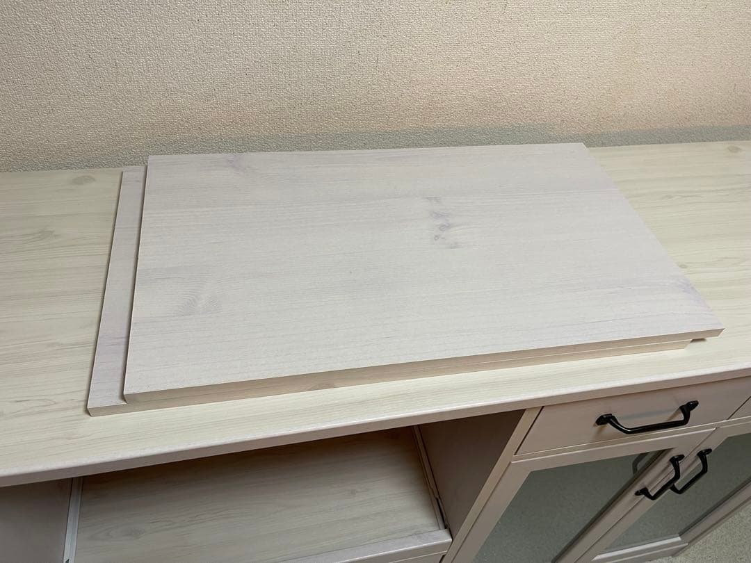 完成品120cm LUK80-120L ホワイト レンジボード 大型レンジ対応