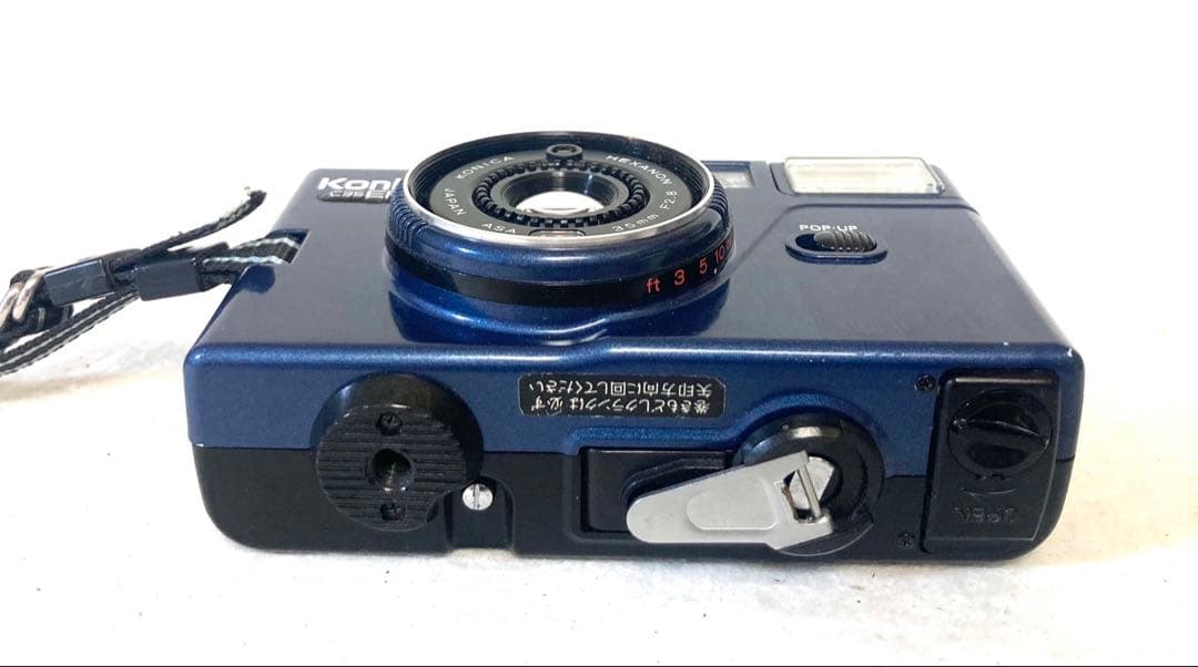 【動作確認済 外観美品】Konica C35 EF3 青 希少カラー フィルム