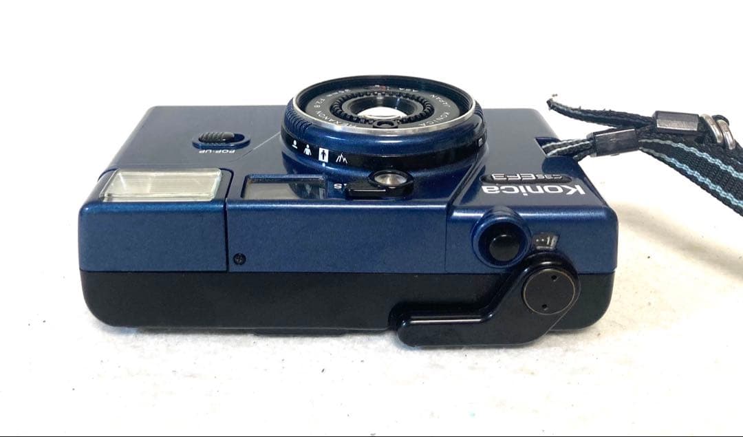 【動作確認済 外観美品】Konica C35 EF3 青 希少カラー フィルム