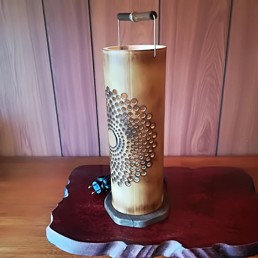 癒し灯火　竹行灯　No23179