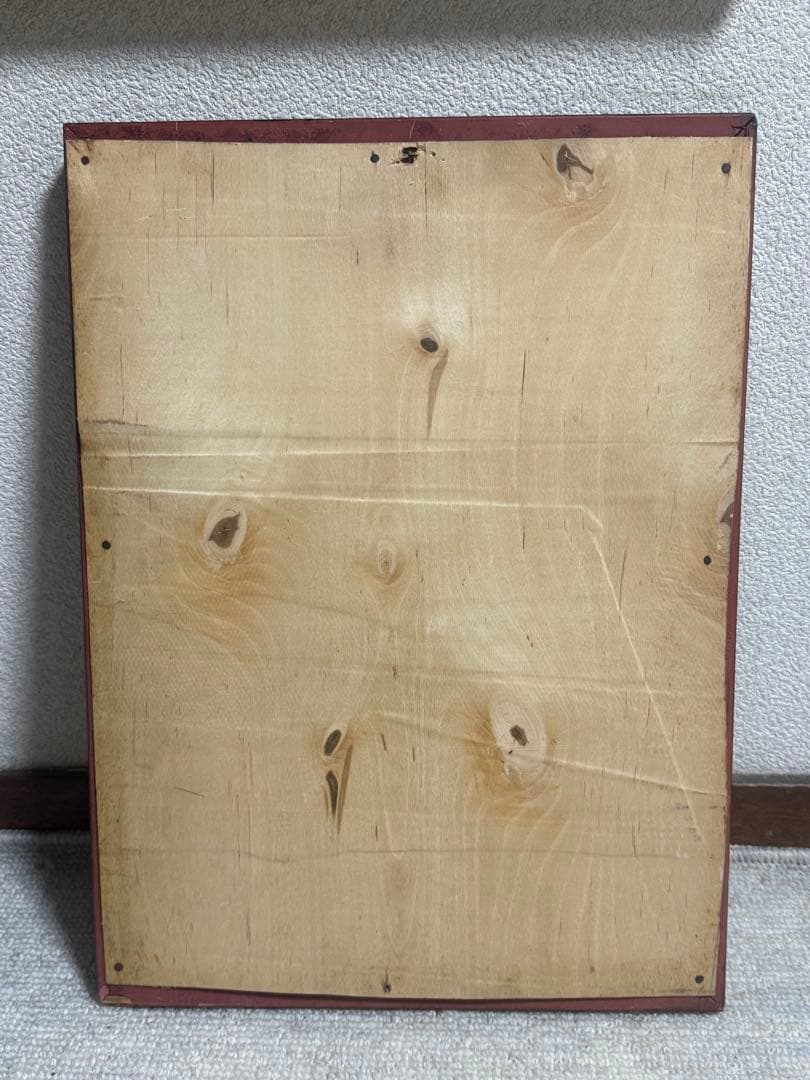 中国　陶板　色絵　人物　額装　送料込み260407