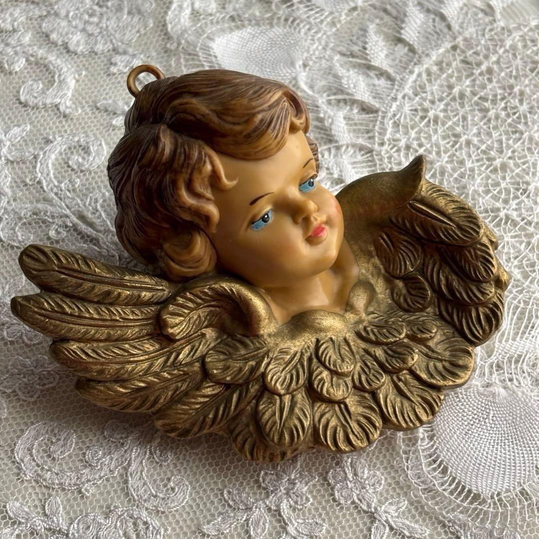 【イタリア製】天使のオーナメント オブジェ ゴールド ヴィンテージ ブロカント