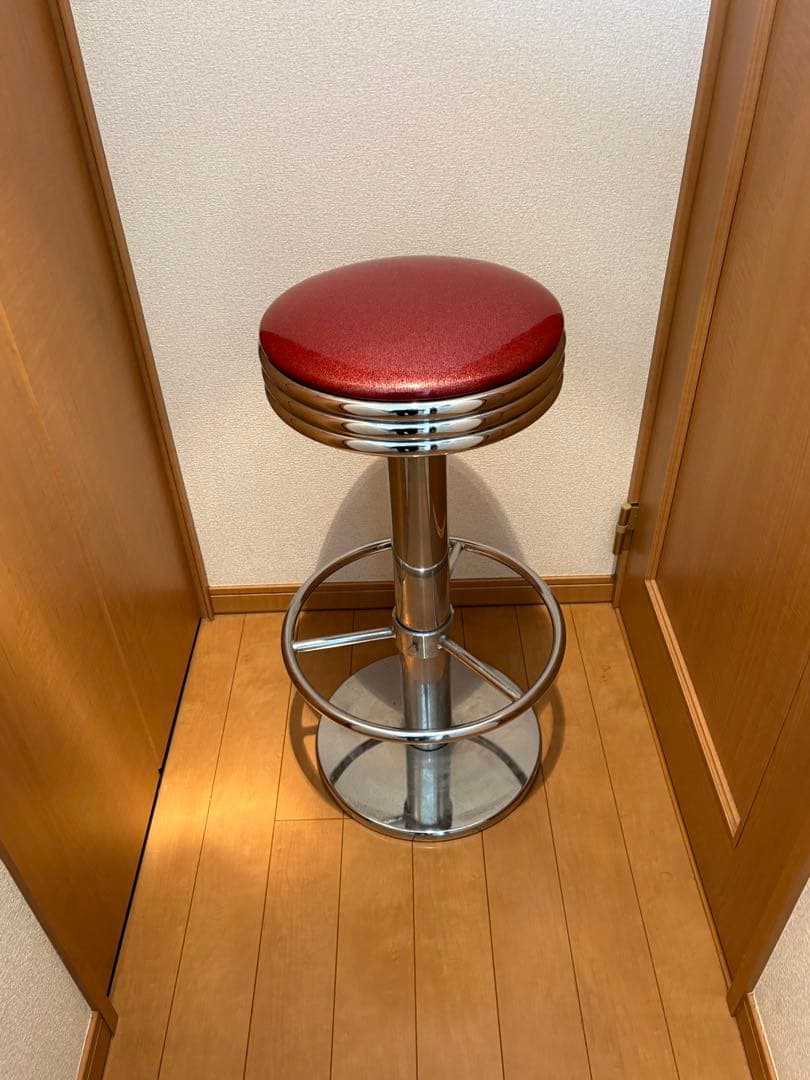 バーガーキング、赤いバーチェア、回転式、2000年代初頭　11.6kg