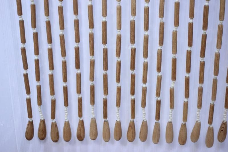 珠のれん　ロング寸　木玉暖簾　長さ152㎝　昭和レトロ　レトロポップ　当時物