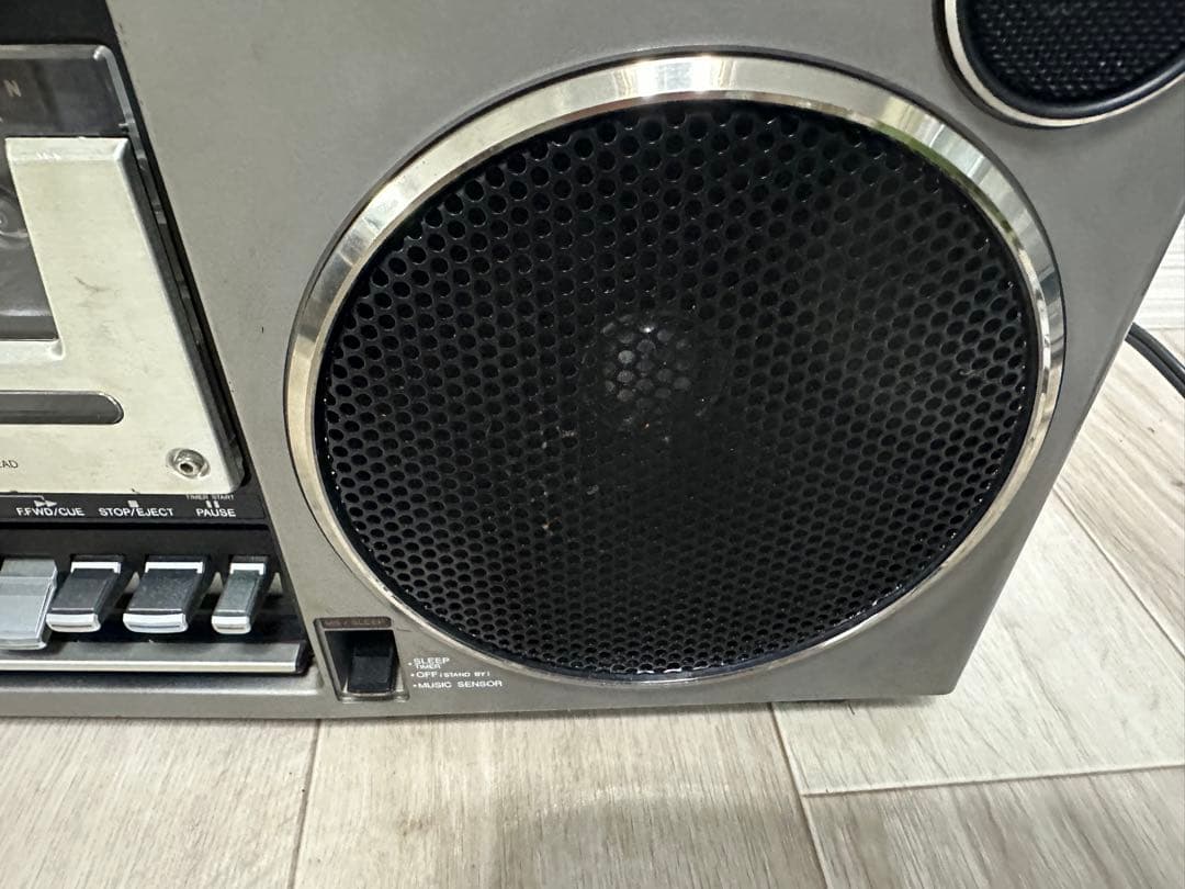 AIWAラジカセ CS-80 昭和レトロ 動作品 アイワ AM FM ステレオ