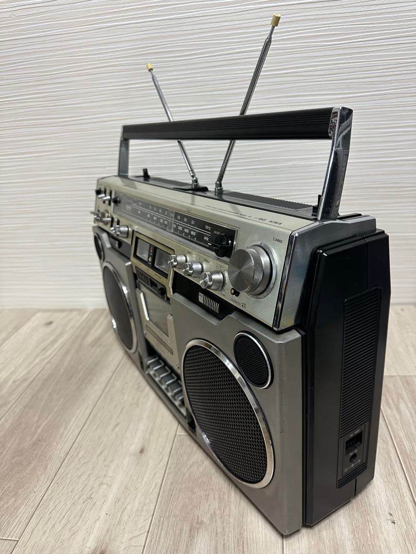 AIWAラジカセ CS-80 昭和レトロ 動作品 アイワ AM FM ステレオ