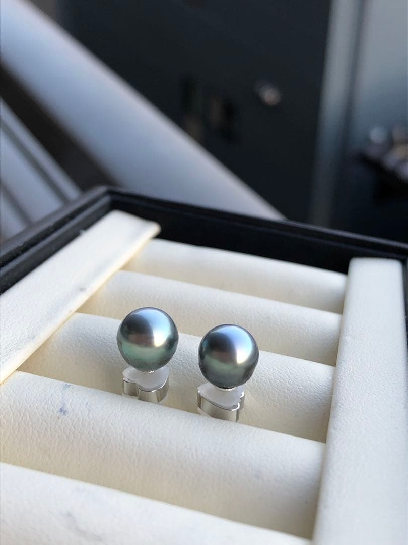 黒蝶真珠　ピアス　タヒチ産パールSA12