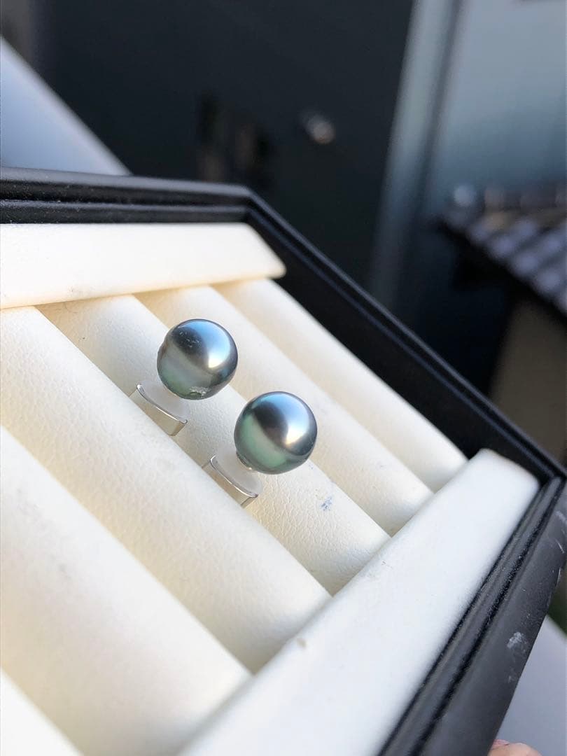 黒蝶真珠　ピアス　タヒチ産パールSA12