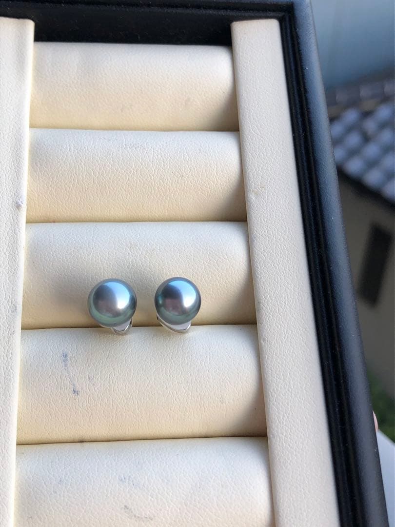 黒蝶真珠　ピアス　タヒチ産パールSA12