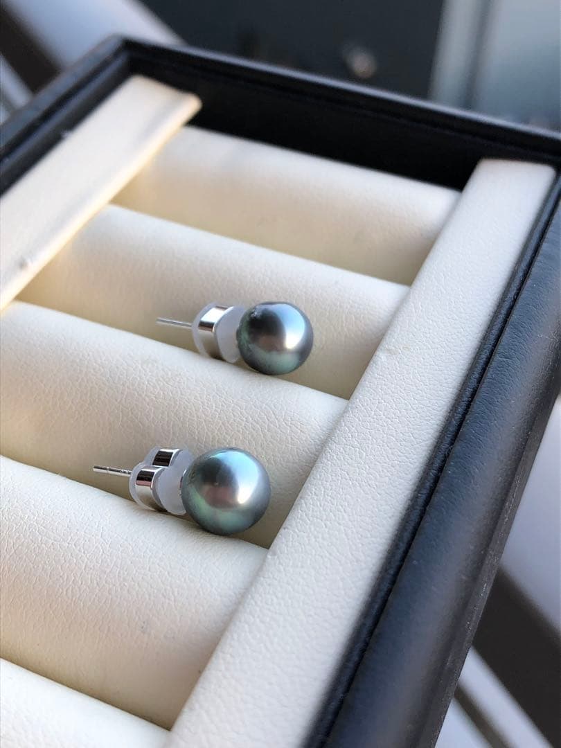 黒蝶真珠　ピアス　タヒチ産パールSA12