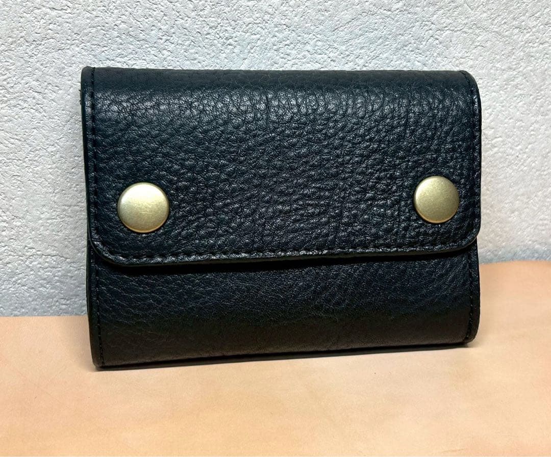 トラッカーウォレット　三つ折り財布　牛革　ショートトラッカーウォレット