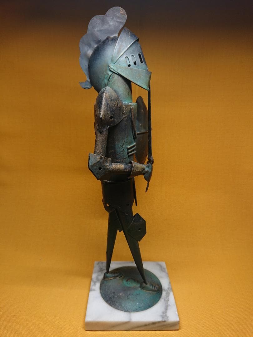 ビンテージ　騎士　金属　ヨーロッパ　置物　インテリア　工芸品　美術品　A3021