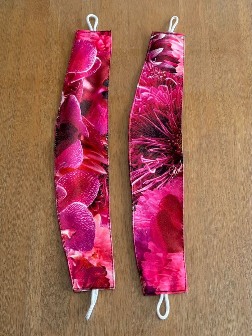 【Rady】リゾートフラワー柄 カーテンセット2枚組（135cm）