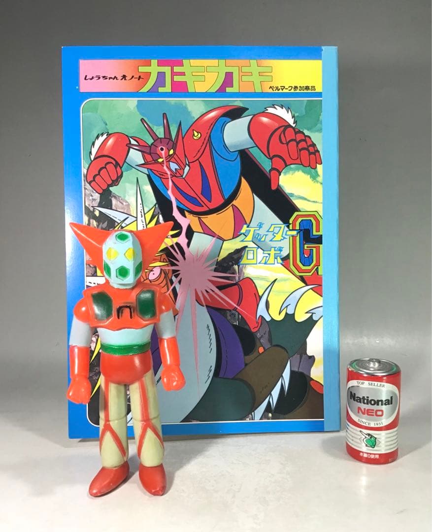 レトロ ゲッターロボ ミニソフビ おまけ ゲッターロボG ノート 永井豪 ソフビ