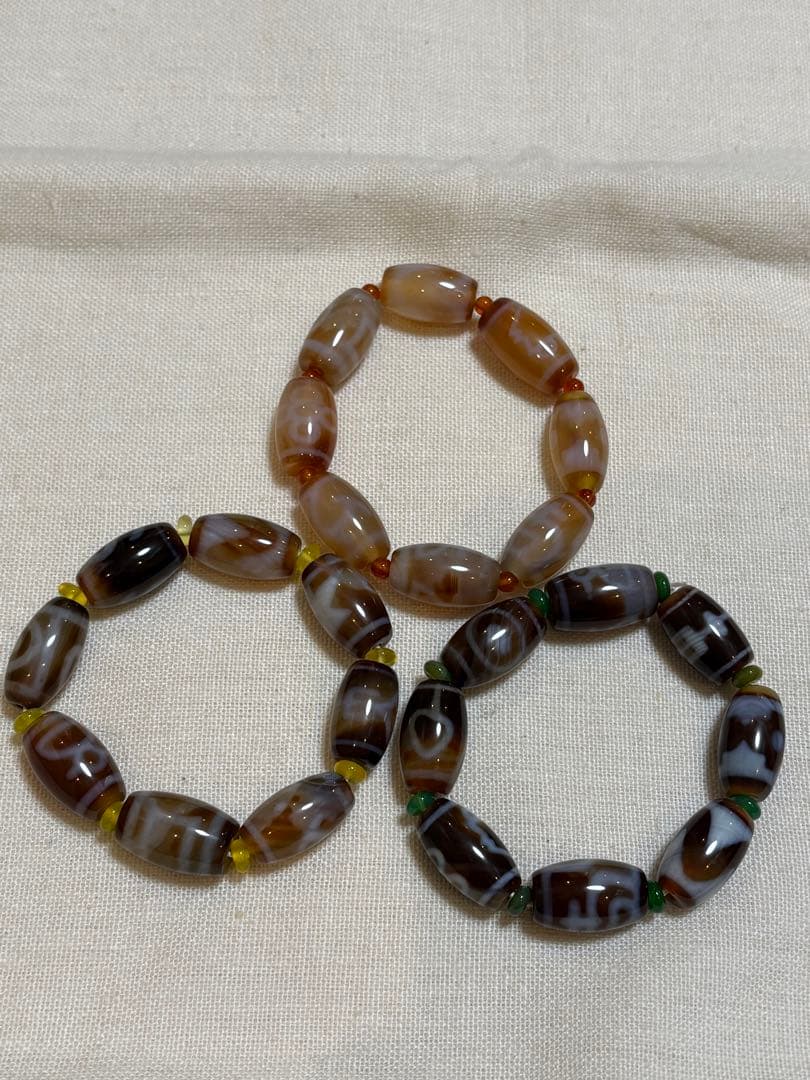 開運　天珠ブレスレット５本セット　内径16cm前後