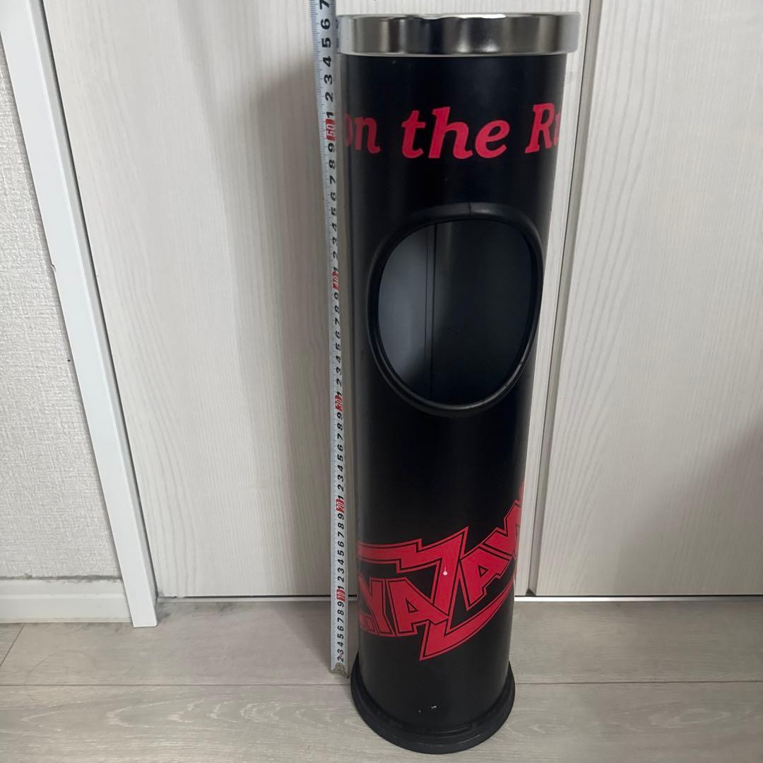 矢沢永吉　レア　E.YAZAWA円筒形スチール置き型灰皿&ゴミ箱