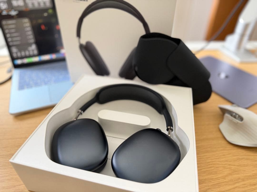 ［ほぼ新品］AirPods Max 箱付本体一式 Type-C ミッドナイト