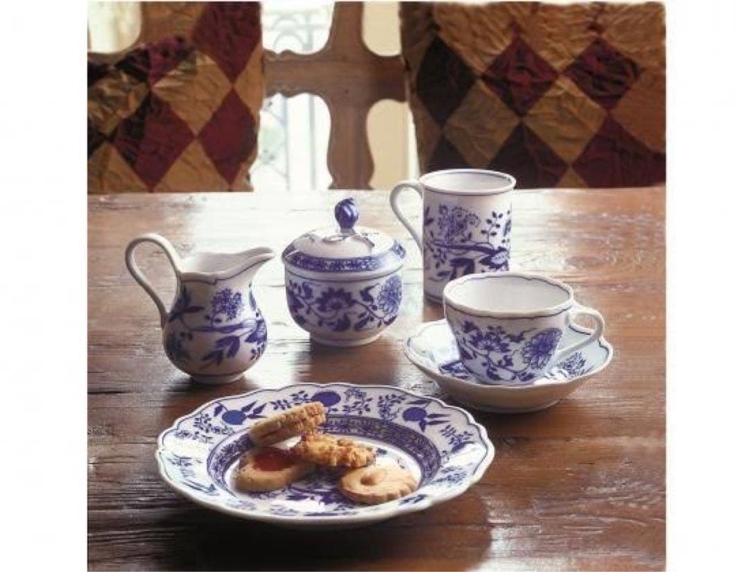 未使用♡元箱入り　フッチェンロイター　ブルーオニオン　プレート　19センチ　2枚