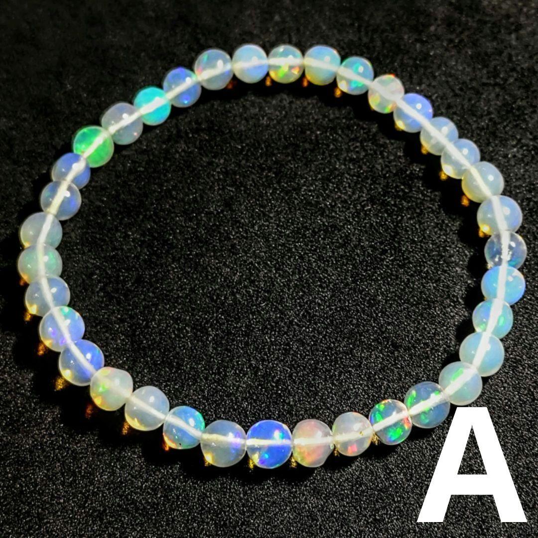 ★リッチプレシャスオパール 5ミリ珠ブレスレットA(SA+)