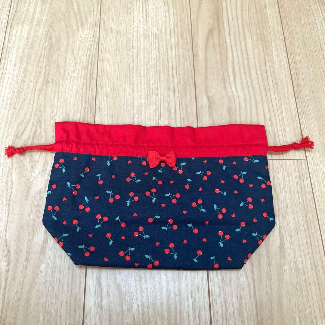 GREEBLUE チェリー柄フリル付きトートバッグ4点セット