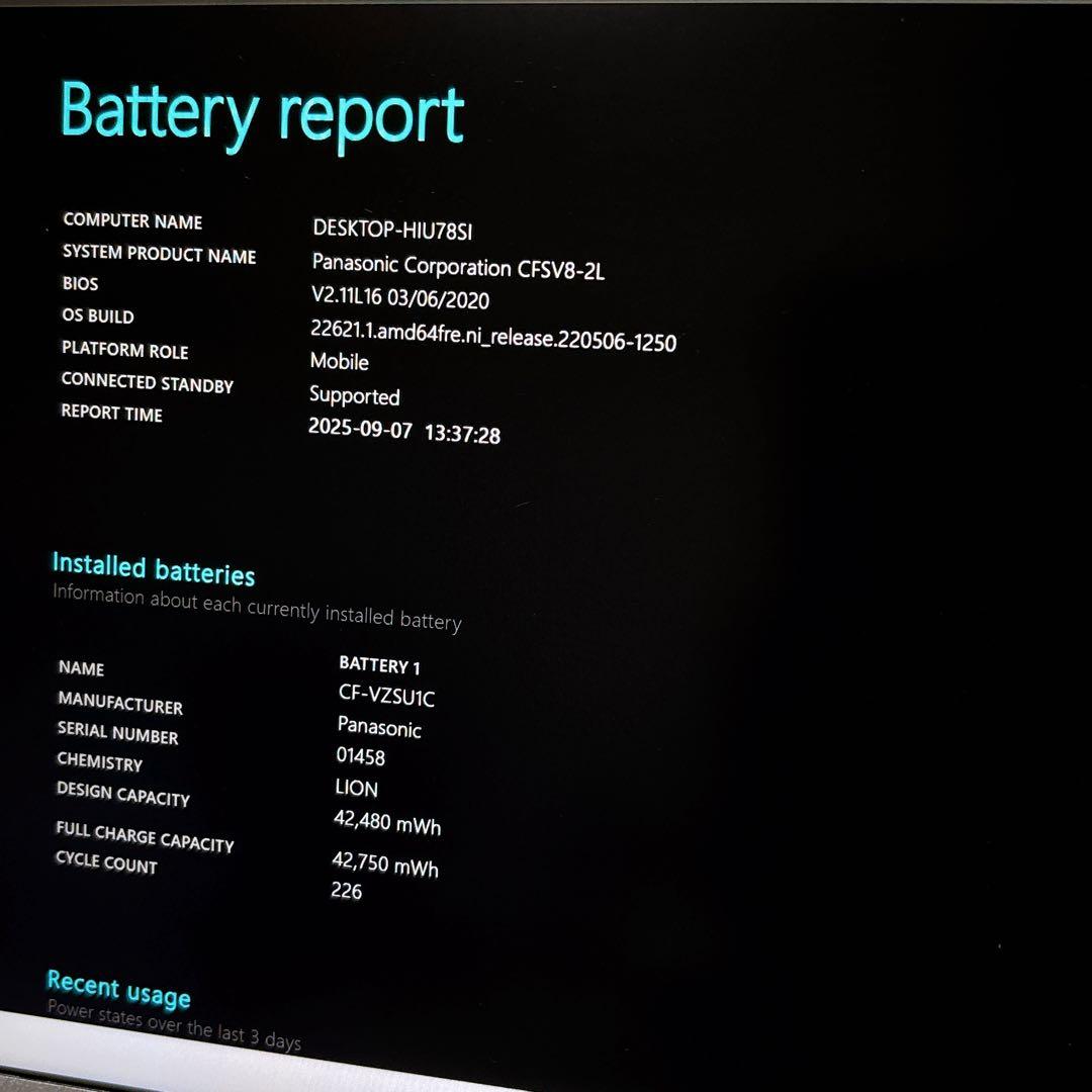 レッツノート CF-SV8 core i5 SSD256GB マルチタスクOK