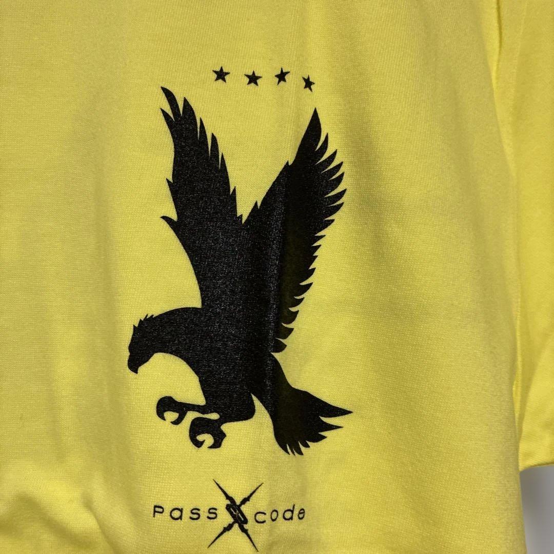 Passcode 鷲プリント イエローTシャツ Lサイズ