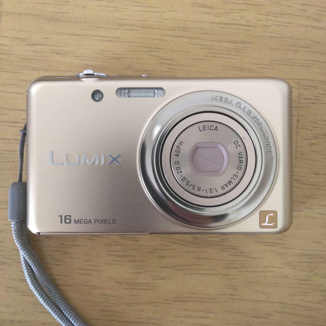 ジャンク品 パナソニック LUMIX DMC-FH7 デジカメ　ゴールド
