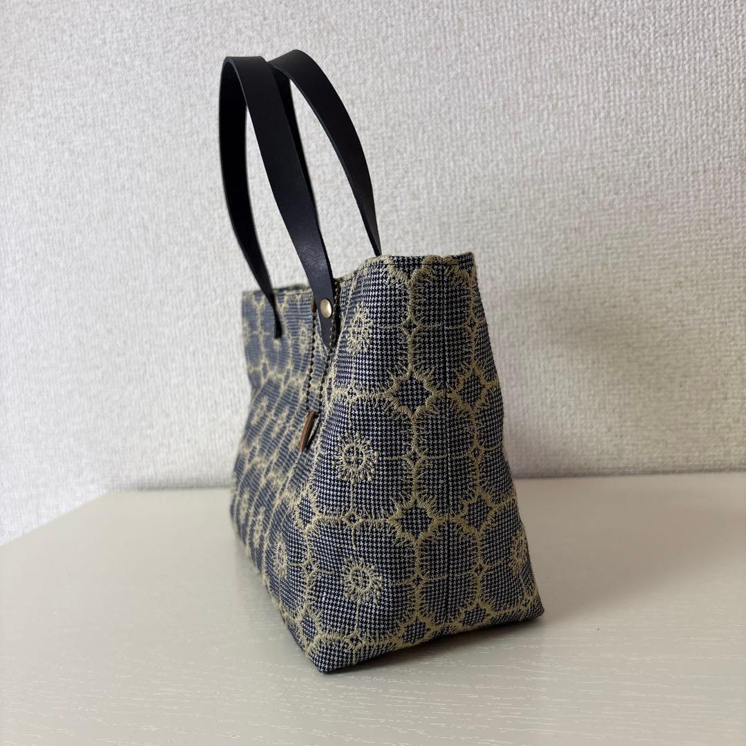 腕かけできるトートバッグSS／ミナペルホネン anemone／ヌメ革持ち手