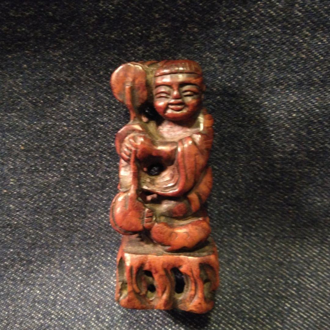 古い　根付　さげもの　骨董　木製　着物