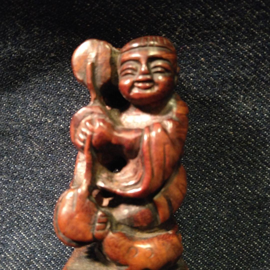 古い　根付　さげもの　骨董　木製　着物