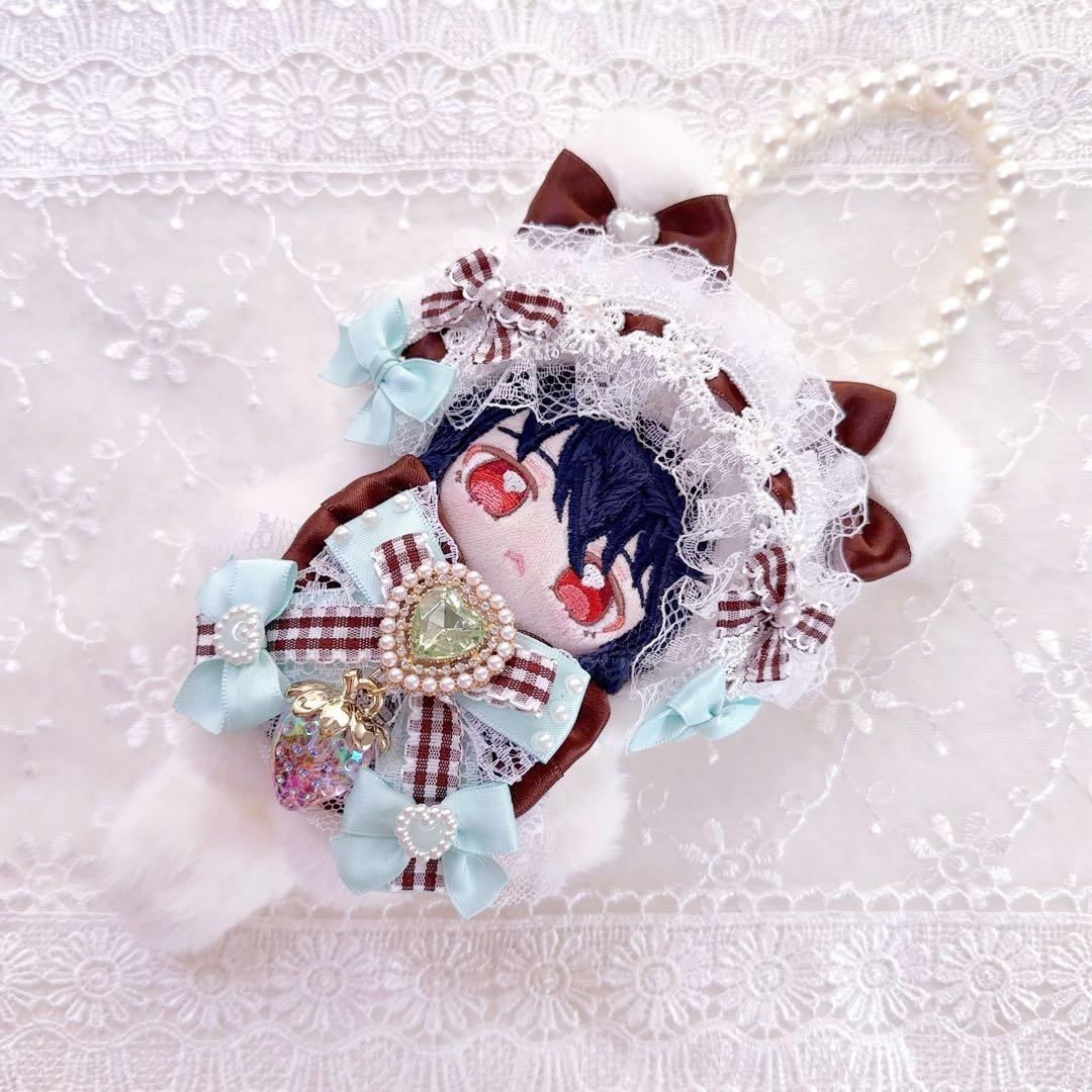 チョコミント　いつぬい　ぬい服　ブラウン　ねこ　緑　ミント　ちびぐるみ