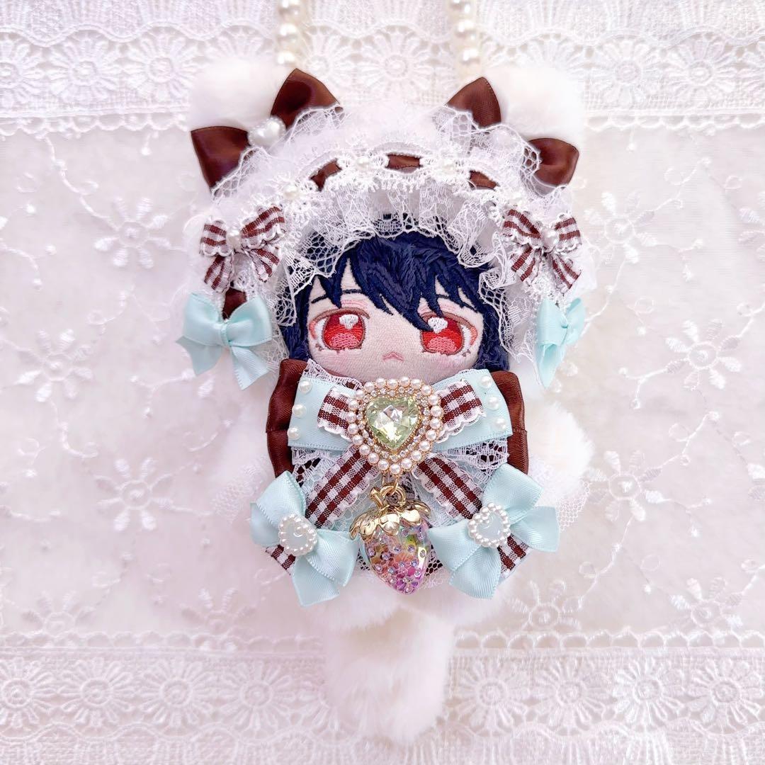 チョコミント　いつぬい　ぬい服　ブラウン　ねこ　緑　ミント　ちびぐるみ