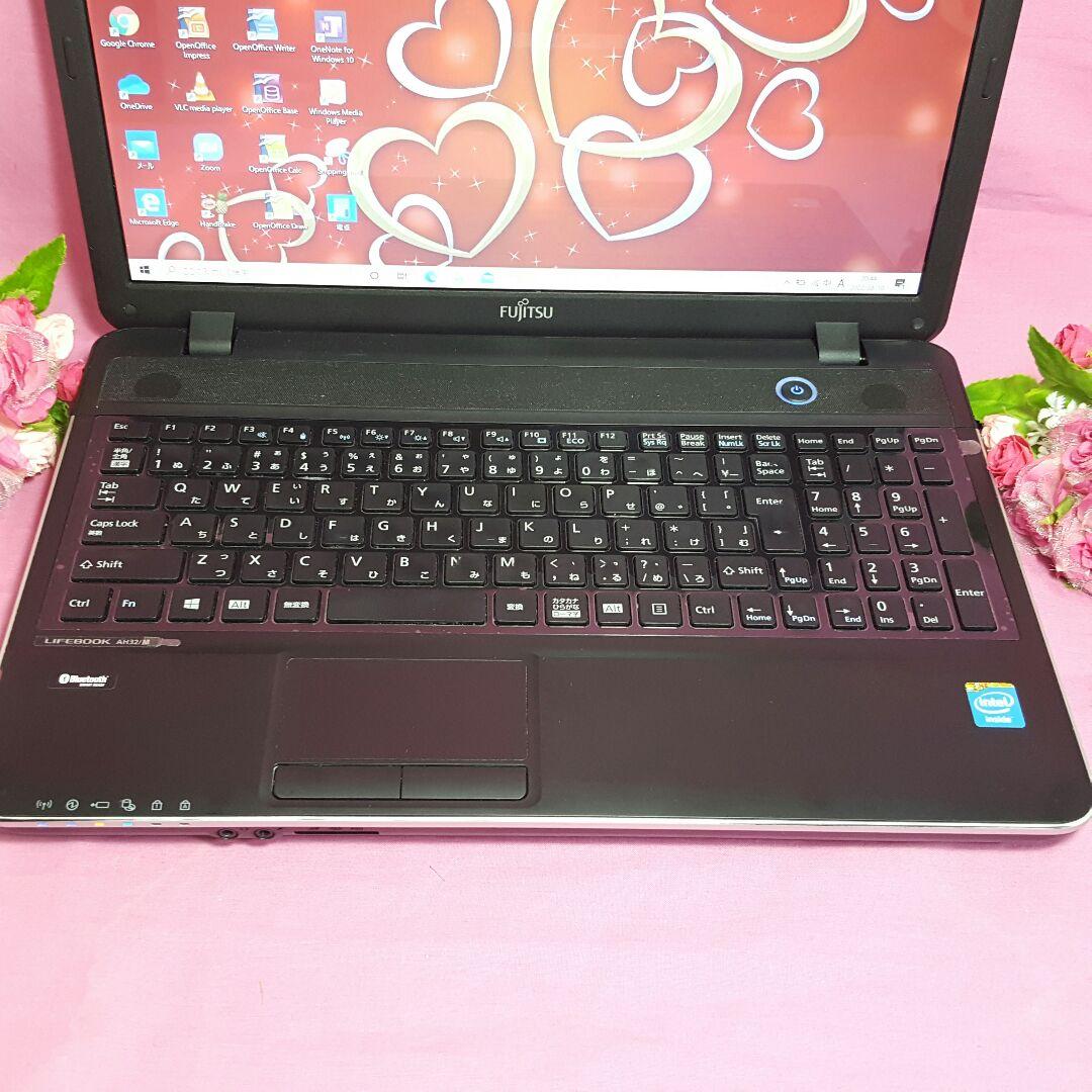 富士通❇ライフブック❇Win10搭載❇大容量500GB❇高速メモリ❇カメラ
