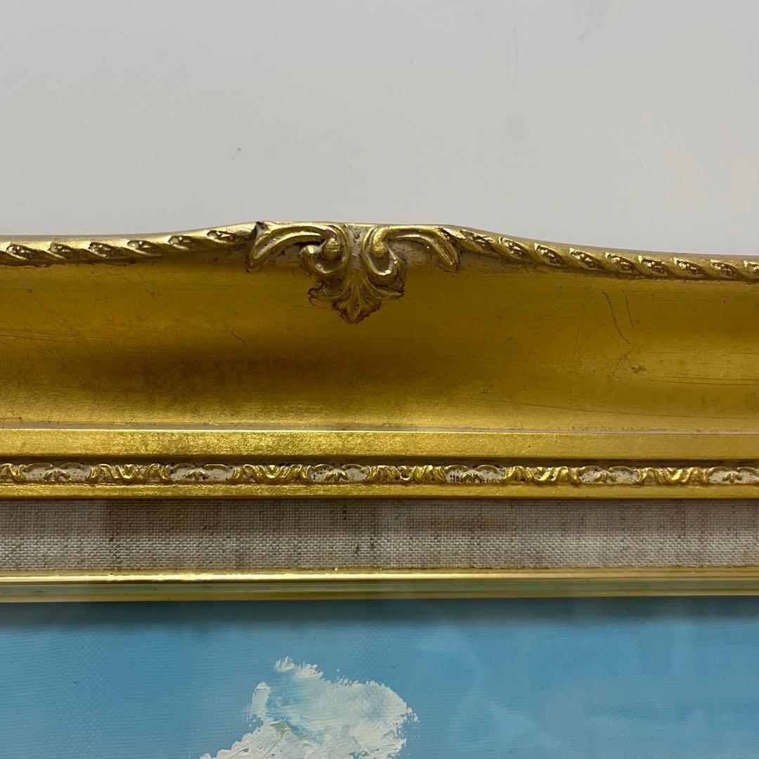 羽沢清水　浦城海岸　風景画　油彩画　額装　サイン有り