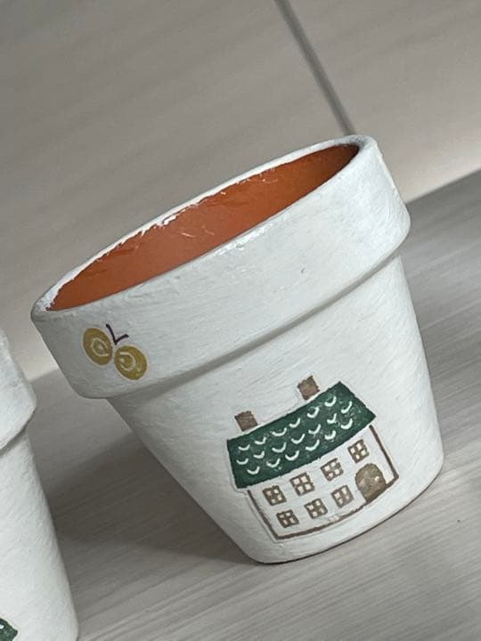 リメイク鉢（リメ鉢）２個セットNo.68 素焼き鉢　多肉サボテン用
