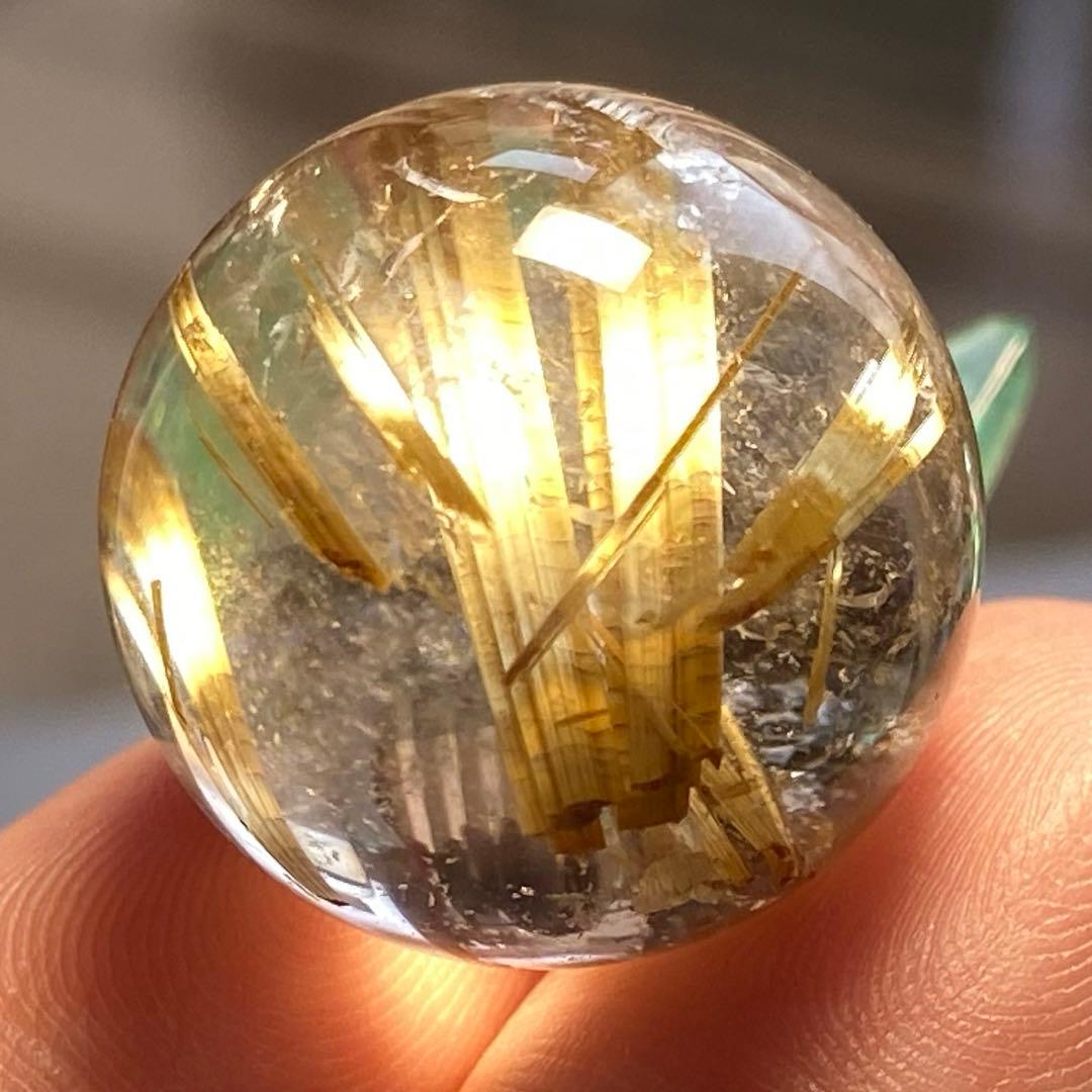 極上　大粒　タイチンルチルクォーツG963