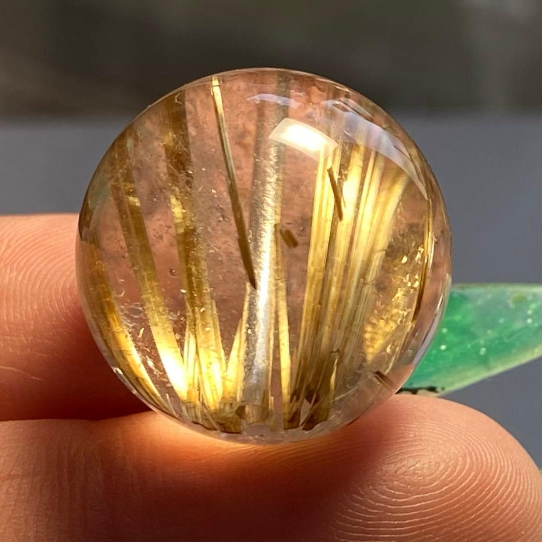 極上　大粒　タイチンルチルクォーツG963