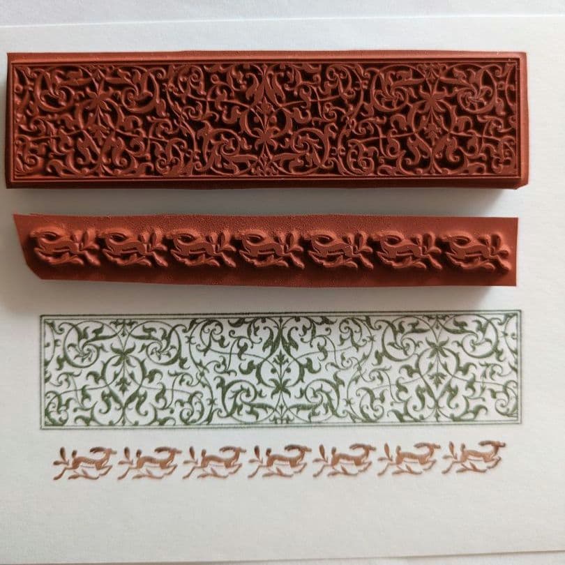 ドイツ製 輸入ラバースタンプ マウント済 『クリスマスのボーダー装飾/2種』