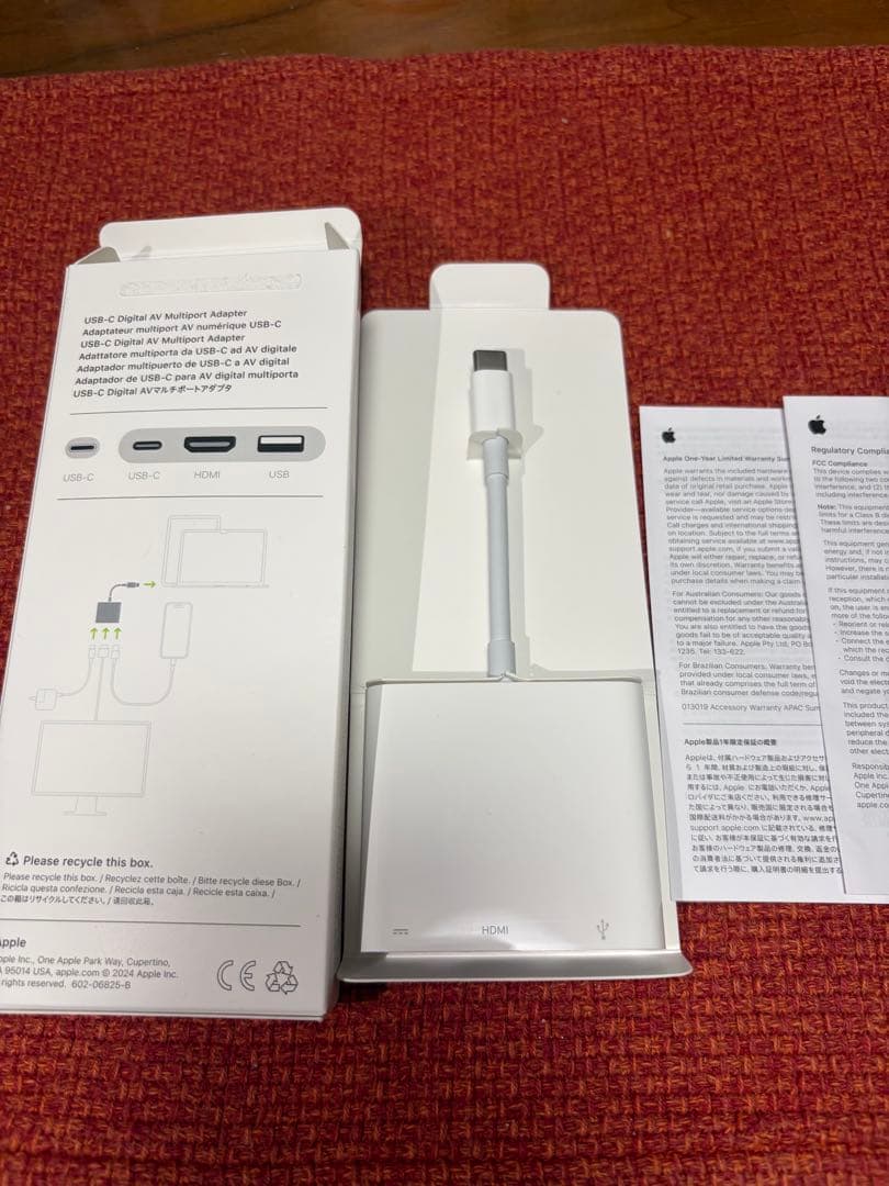 分配器・切替器 AppleUSB-C to DigitalAV MultiportAdapter