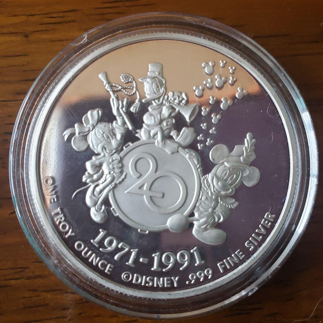 ウォルト・ディズニー ・ワールド20周年記念 純銀製記念メダル❗❗