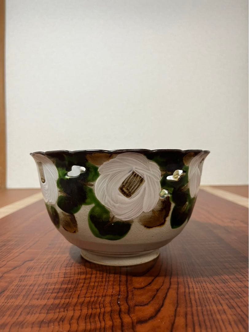 京泉　色絵白椿文鉢 茶道具 懐石　茶事