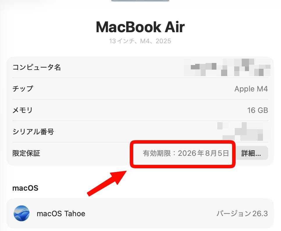 MacBook Air M4 スカイブルー（ バッテリー100% 充電12回）
