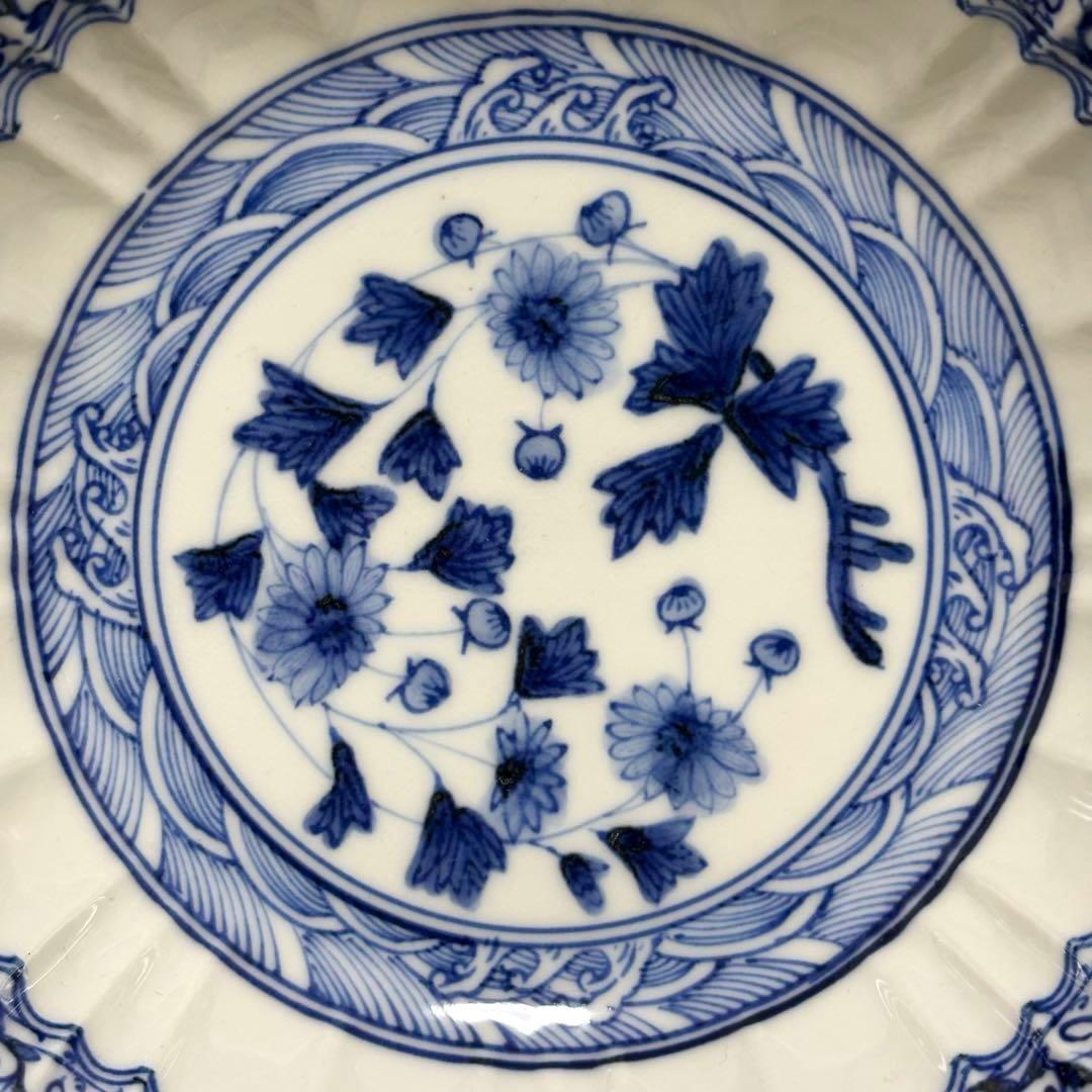 未使用保管品✨九谷焼 長左窯 菊唐草 中鉢 宮内庁御用達✨鉢 浅鉢 山本長左