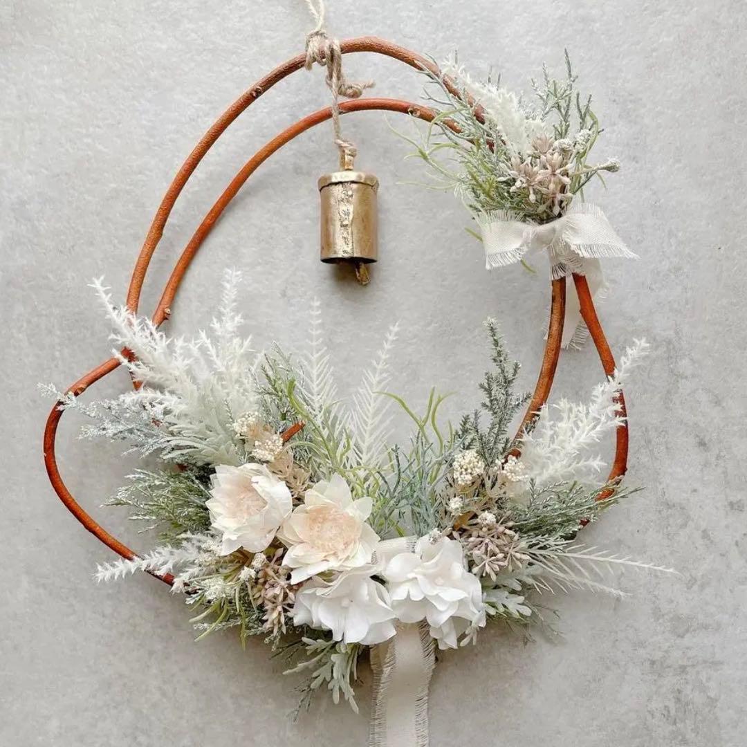 yu.s&s　2点おまとめ　造花　クリスマス　リース　　ドアリース　ベル