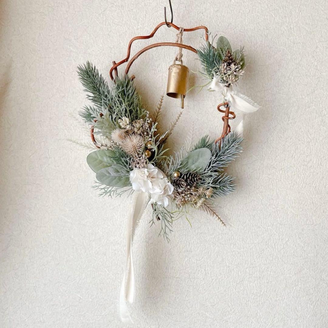 yu.s&s　2点おまとめ　造花　クリスマス　リース　　ドアリース　ベル