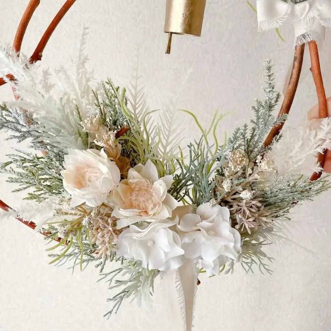 yu.s&s　2点おまとめ　造花　クリスマス　リース　　ドアリース　ベル