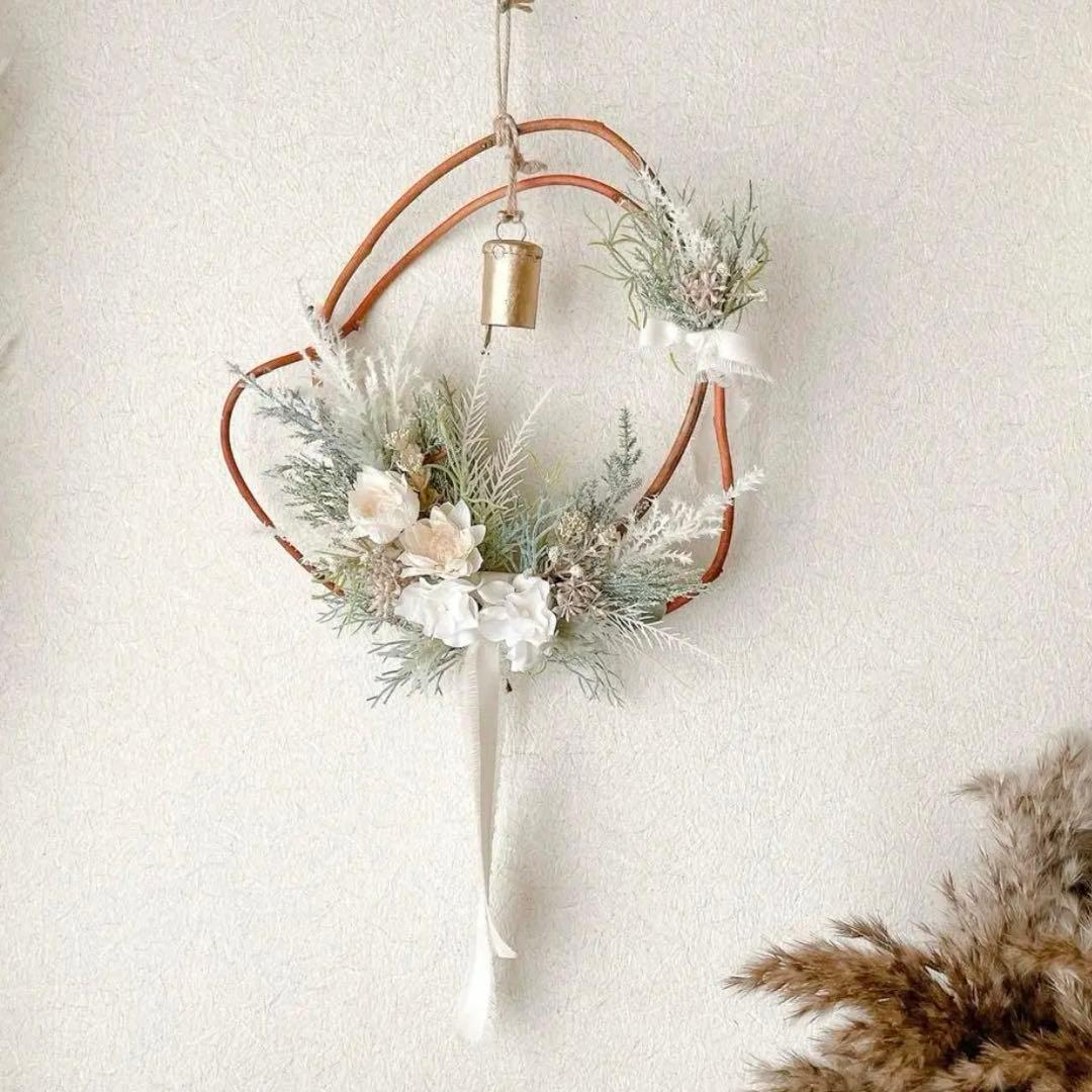 yu.s&s　2点おまとめ　造花　クリスマス　リース　　ドアリース　ベル