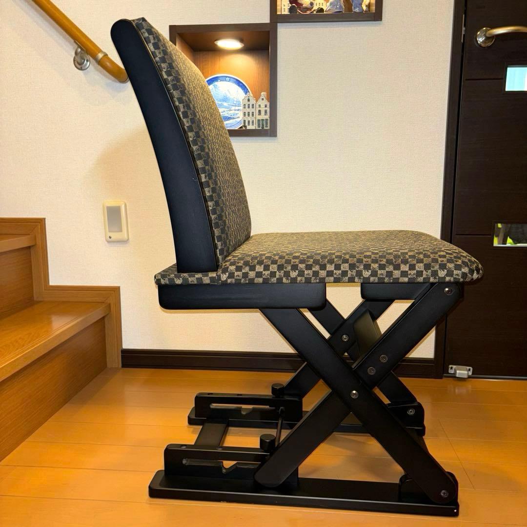 中居木工 高さが変わる座椅子 3段階調整可 チェア　高座いす