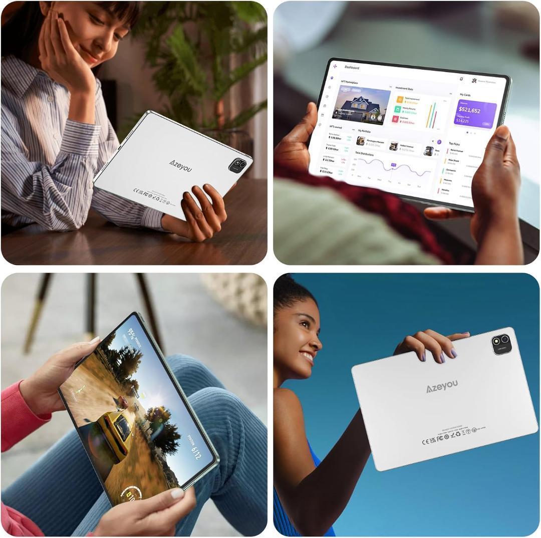 Android15 タブレット 12インチ 銀色 18GB+128GB+1TB