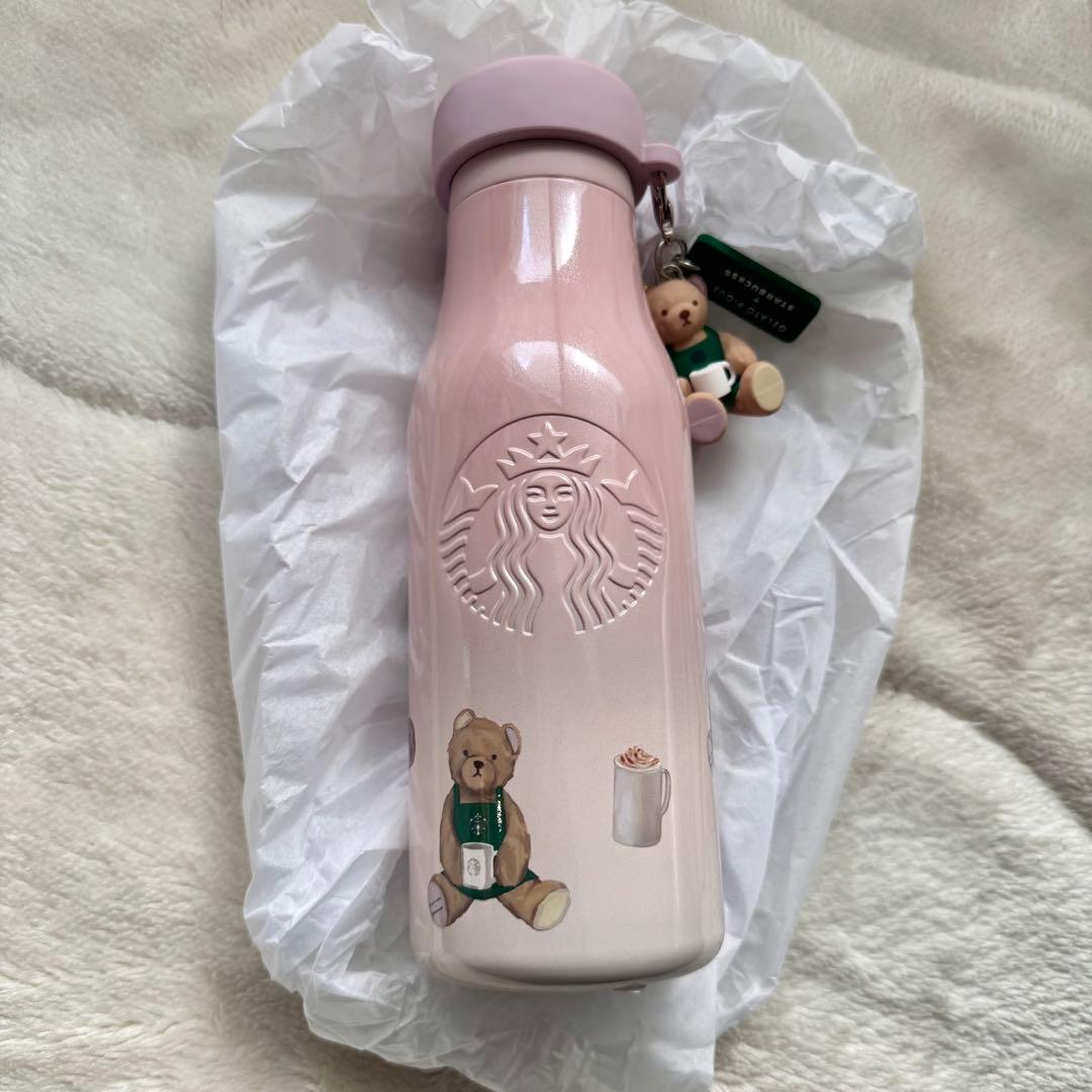ジェラートピケ×スターバックス　ステンレスボトル　ピンク